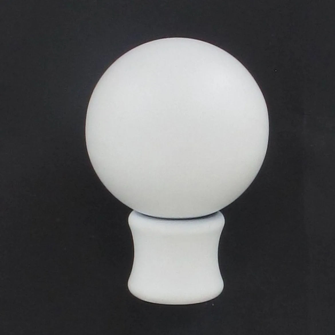EMBOUT BOULE D20 X2 BLANC MAT
