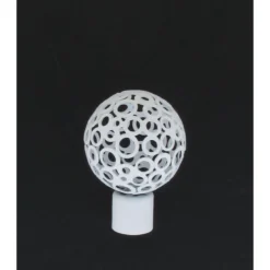 EMBOUT BOULE PERFOREE D20 X2 BLANC MAT