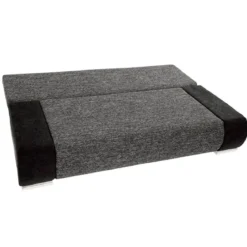 EMMA CANAPE CONVERTIBLE TISSU ANTHRACITE NOIR