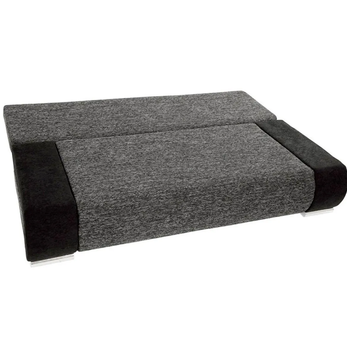 EMMA CANAPE CONVERTIBLE TISSU ANTHRACITE NOIR