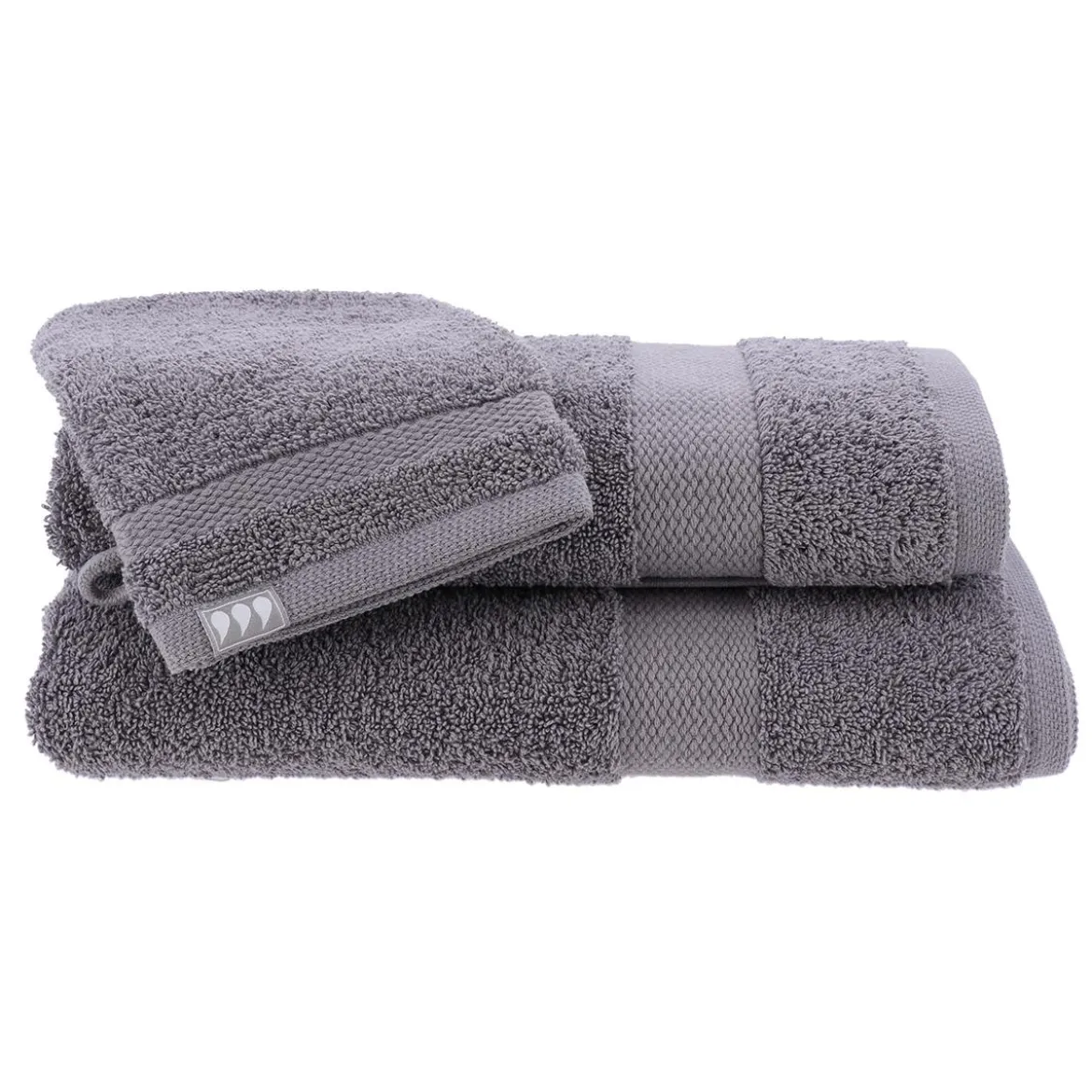EPONGE 700G SERVIETTE 70X130CM 50X90CM ET GANT GRIS