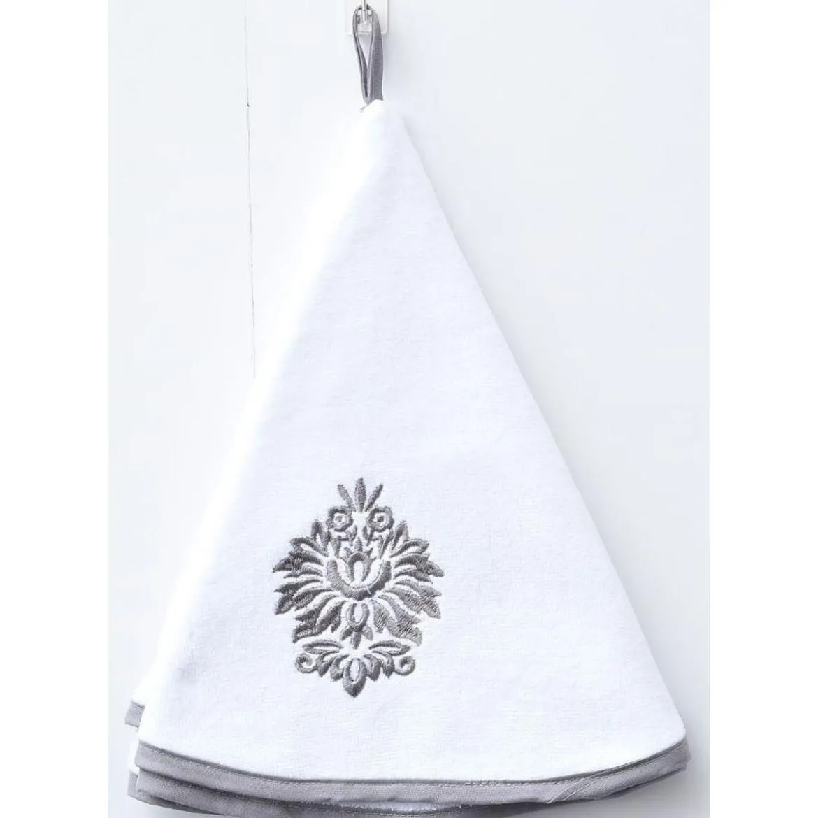 ESSUIE MAINS BRODE VILLA 60CM VELOURS EPONGE GRIS BLANC