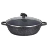 ESTIA MIJOTEUSE 28CM FACON PIERRE AVEC COUVERCLE VERRE