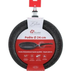 ESTIA POELE 24CM FACON PIERRE SANS MANCHE