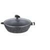 ESTIA SAUTEUSE 24CM FACON PIERRE AVEC COUVERCLE VERRE