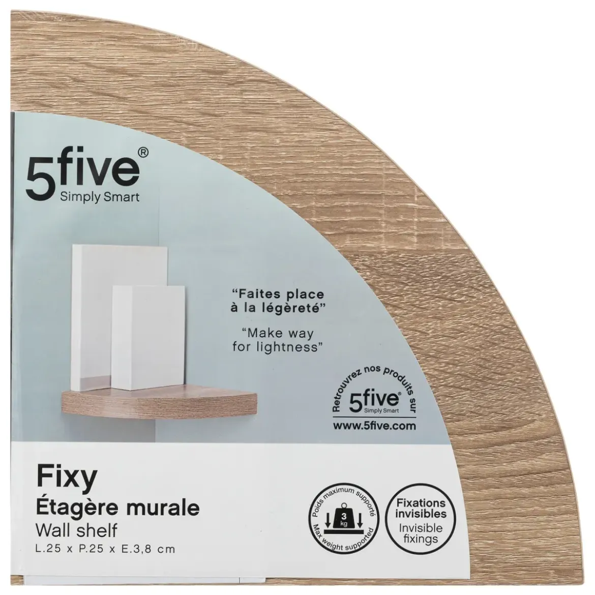 ETAGERE ANGLE CHENE NATUREL FIXY