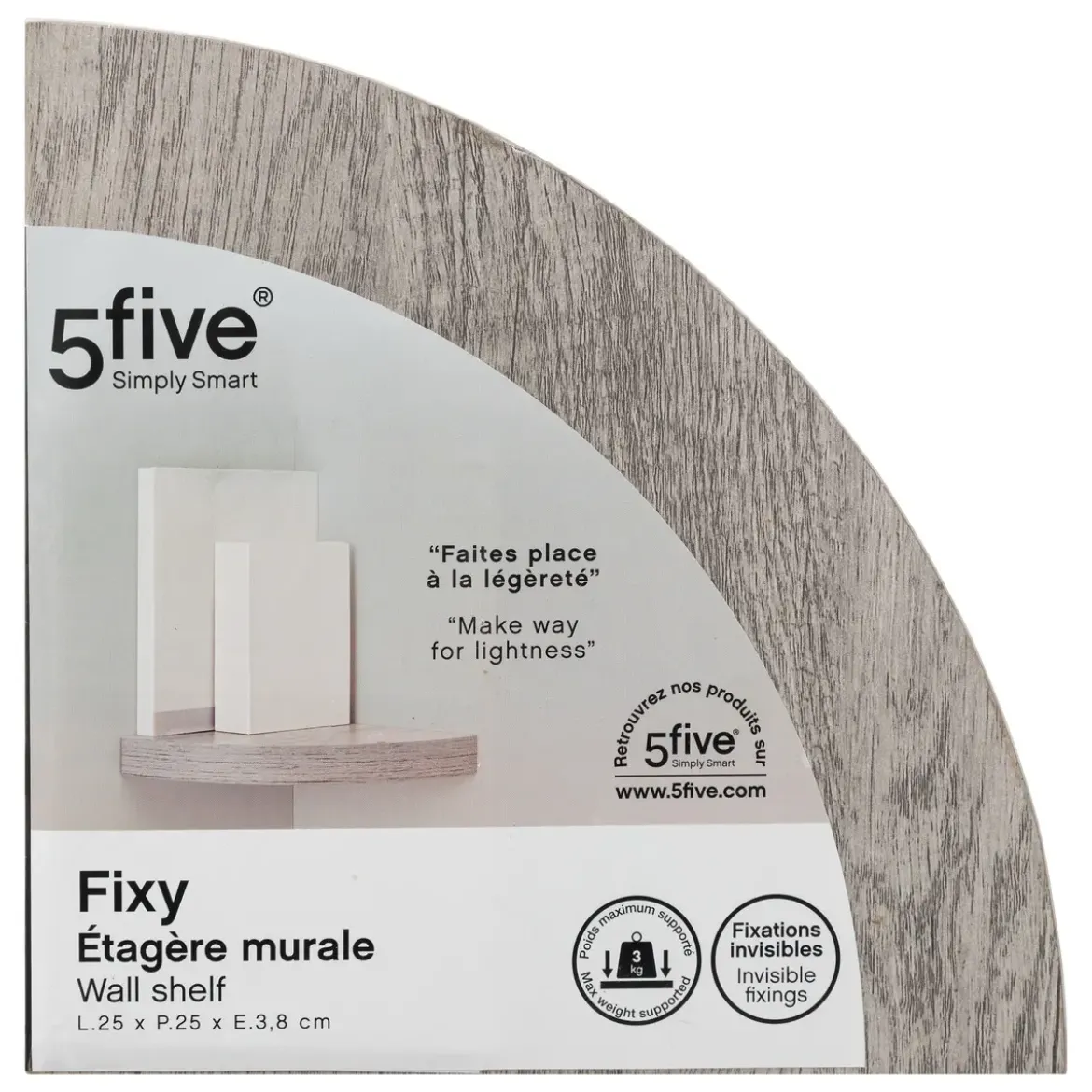 ETAGERE ANGLE GRIS FIXY