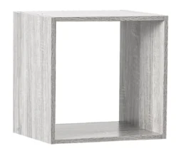 ETAGERE BOIS 1 CASE MIX GRIS