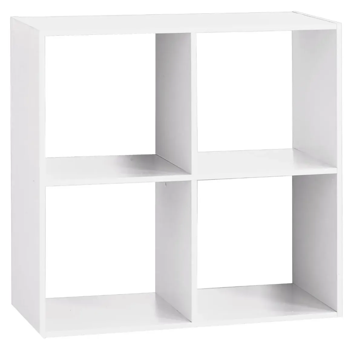 ETAGERE BOIS 4 CASES MIX BLANC