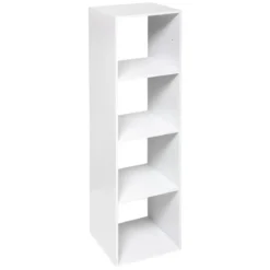 ETAGERE 4 CASES HAUT MIX BLANC