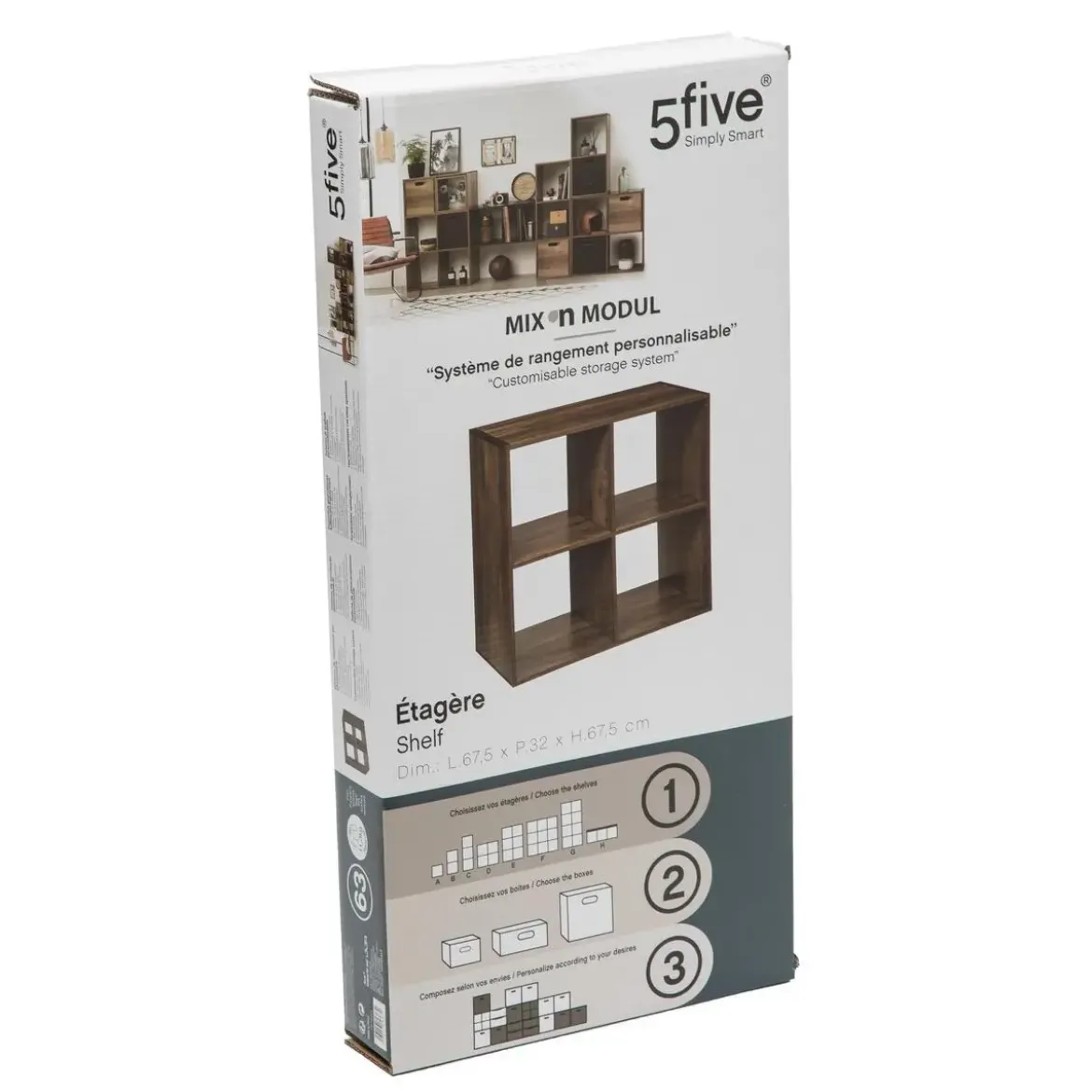ETAGERE 4 CASES MIX INDUS