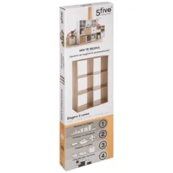 ETAGERE 6 CASES NATUREL MIX