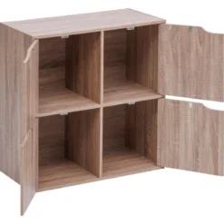 ETAGERE 4 CASES NATUREL MIX N DOOR