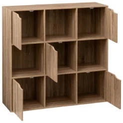 ETAGERE 9 CASES NATUREL MIX N DOOR