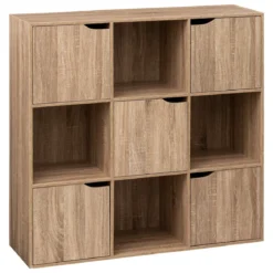ETAGERE 9 CASES NATUREL MIX N DOOR