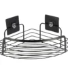 ETAGERE D ANGLE METAL SUR CARTES ADHESIVES 3M NOIR MAT