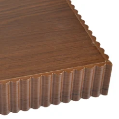 ETAGERE D ANGLE STRIEE 25X25X3.5CM COLORIS ACACIA