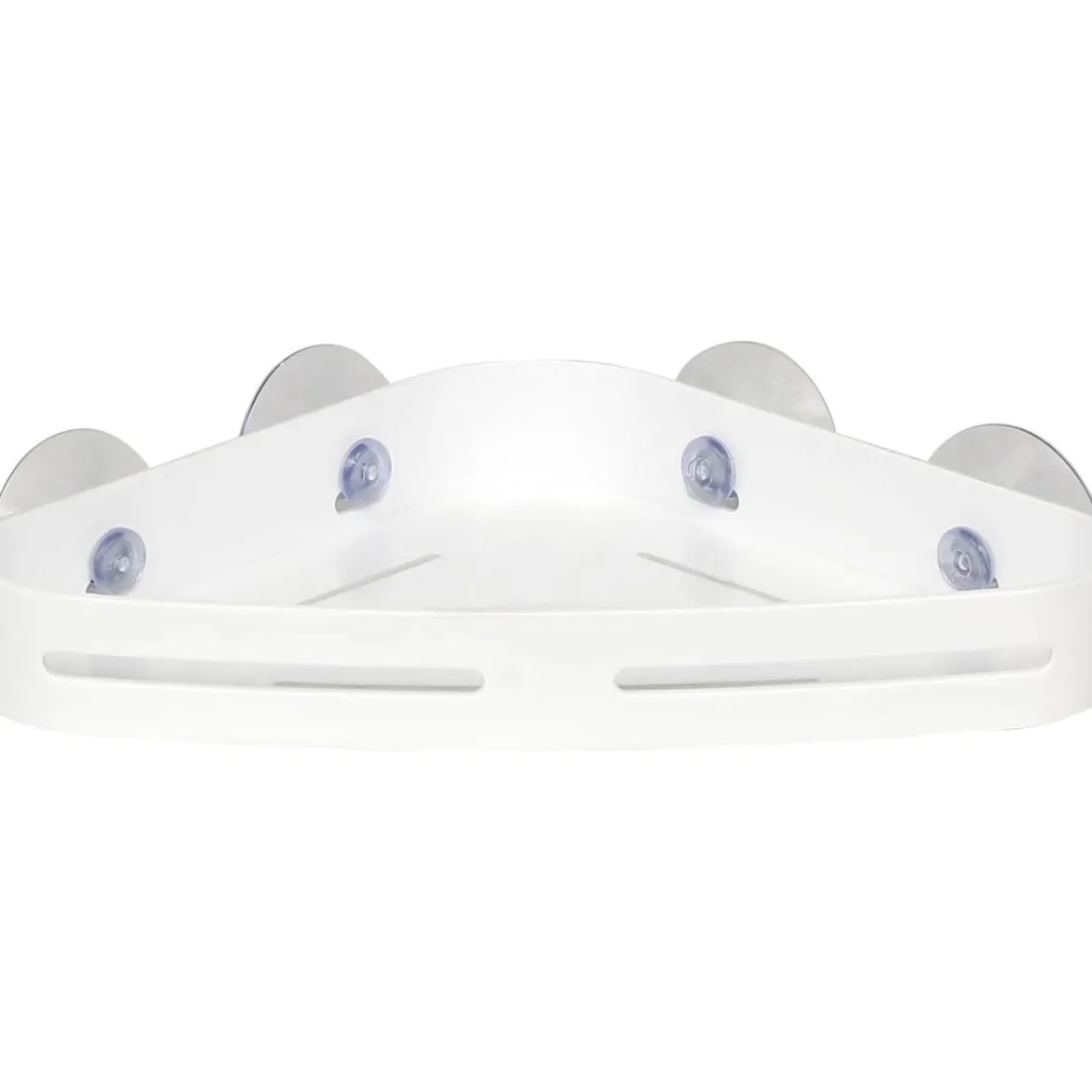 ETAGERE D ANGLE SUR VENTOUSES BLANC