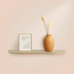 ETAGERE DESIGN NATUREL 57X19X1.8CM COLORIS CHENE CLAIR