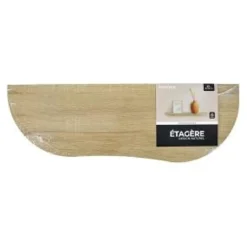 ETAGERE DESIGN NATUREL 57X19X1.8CM COLORIS CHENE CLAIR