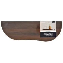 ETAGERE DESIGN NATUREL 57X19X1.8CM COLORIS ACACIA