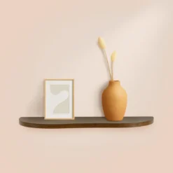 ETAGERE DESIGN NATUREL 57X19X1.8CM COLORIS ACACIA
