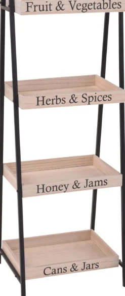 ETAGERE METAL ET BOIS