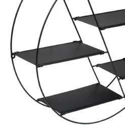 ETAGERE METAL ROND LARA NOIR D.50CM