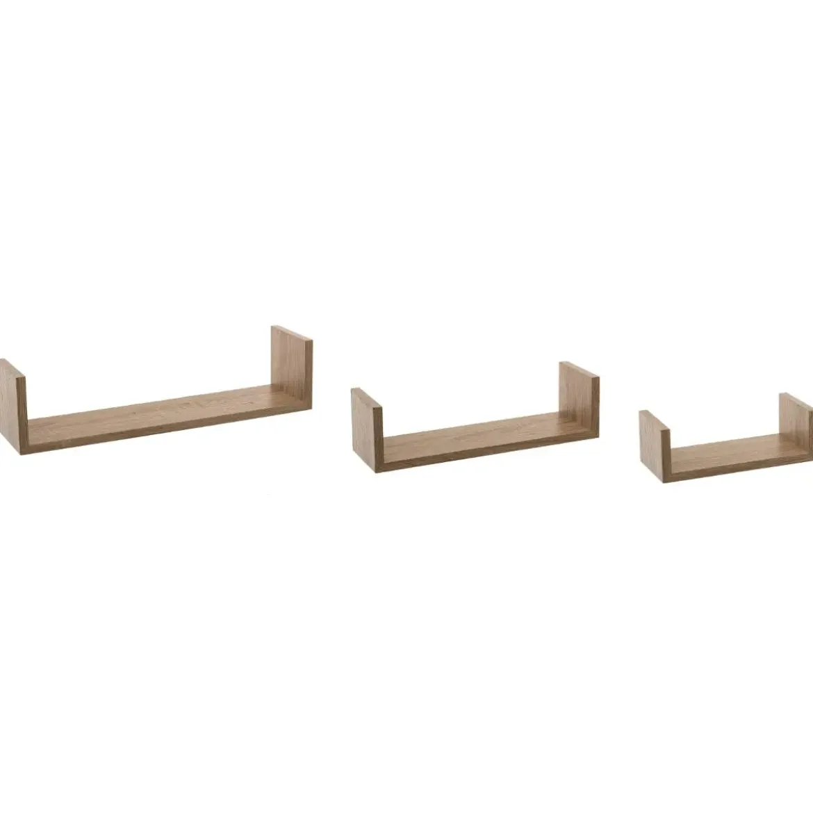 ETAGERE MURALE BORD CHENE NATUREL X3 PIECES