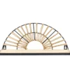 ETAGERE MURALE DEMI ROND NOIR ET NATURELLE 38X11CM