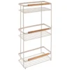 ETAGERE RECTANGLE METAL 3 NIVEAUX DECO ACACIA BEIGE