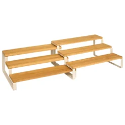 ETAGERES A EPICES EXTENSIBLE ORDERA BAMBOU METAL BEIGE