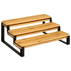 ETAGERES A EPICES EXTENSIBLE ORDERA BAMBOU METAL NOIR