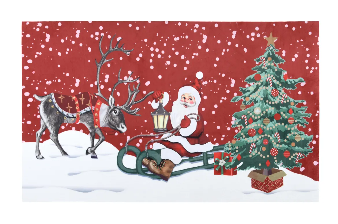 FANTASTIQUE TAPIS RUBBER PAPA NOEL 45X75CM