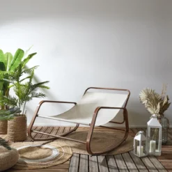 FAUTEUIL A BASCULE MIAMI IMITATION BOIS 92X69X130