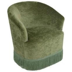 FAUTEUIL CHENILLE ALANYA VERT KAKI