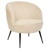 FAUTEUIL COTELE TILDAE BEIGE PIED NOIR