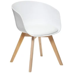 FAUTEUIL DINER BAYA BLANC