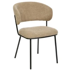 FAUTEUIL DINER CHENILLE ALBA TAUPE