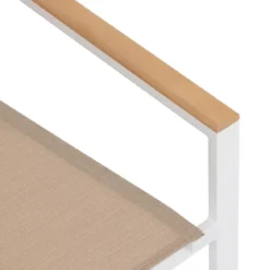 FAUTEUIL ESSENTIA ACCOUDOIR BOIS LIN BLANC
