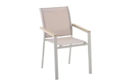 FAUTEUIL ESSENTIA ACCOUDOIR BOIS LIN ARGILE