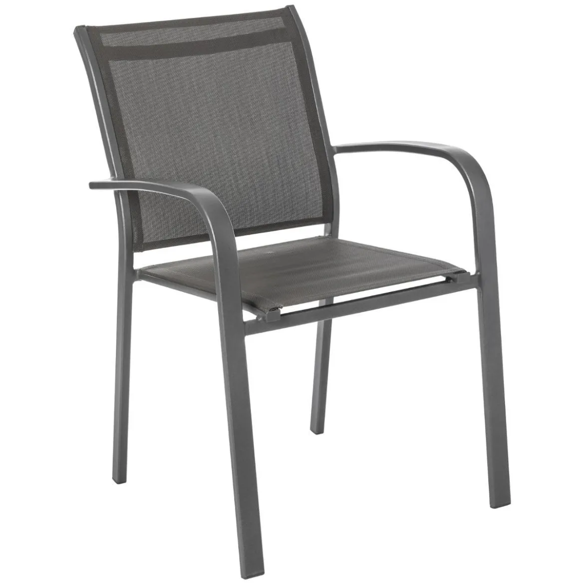 FAUTEUIL ESSENTIA EMPILABLE ANTHRACITE GRAPHITE