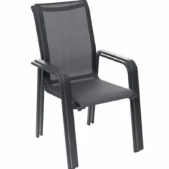 FAUTEUIL ESSIO DOSSIER HAUT ANTHRACITE GRAPHITE