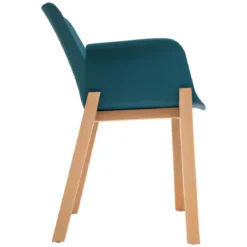 FAUTEUIL PIED BOIS NAVY ALBY