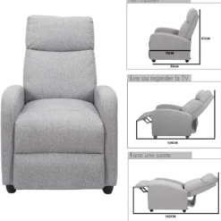 FAUTEUIL RELAX DREAM GRIS