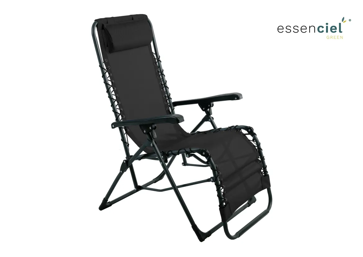 FAUTEUIL RELAX MARBELLA TEXALINE GRAPHITE ACIER