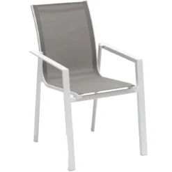 FAUTEUIL REPAS AXIOME NOISETTE BLANC