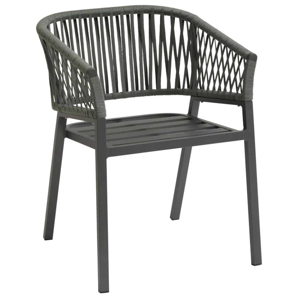 FAUTEUIL REPAS ORIENGO OLIVE GRAPHITE