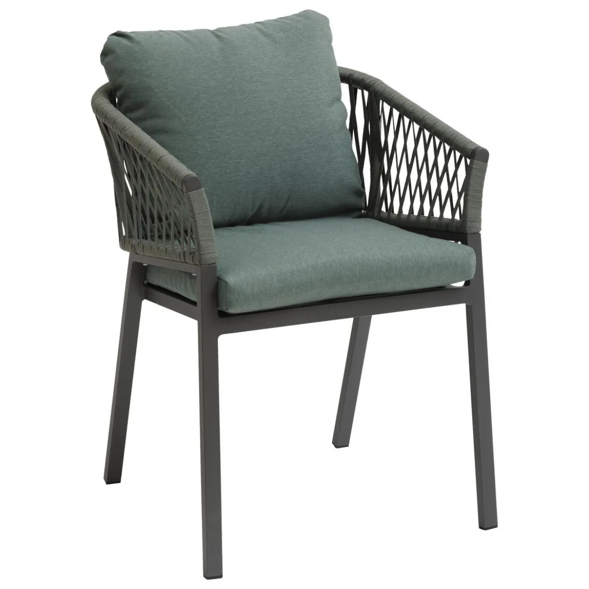 FAUTEUIL REPAS ORIENGO OLIVE GRAPHITE