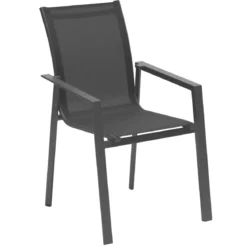 FAUTEUIL REPAS PAVANE ANTHRACITE GRAPHITE